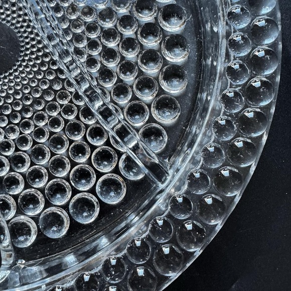 Thousand Eye Hobnail Boppie 11" Divided‎ Relish Platter Dish Vintage - Picture 4 of 8